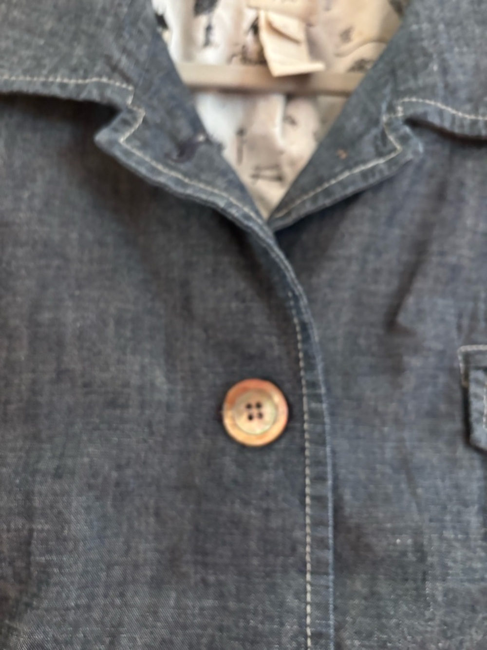 J. Jill Chambray Button-Up Jacket in Indigo - Picture 3 of 8